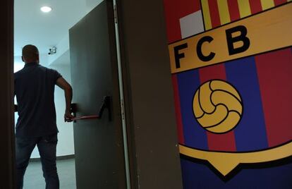 Guardiola, tras su última rueda de prensa en Barcelona.