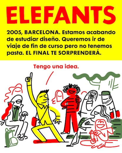 Una de las viñetas de cómic ‘Elefants’, de Iván Bravo.