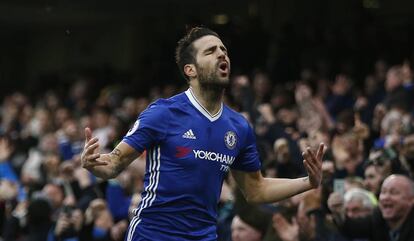 Fàbregas celebra un gol al Swansea.