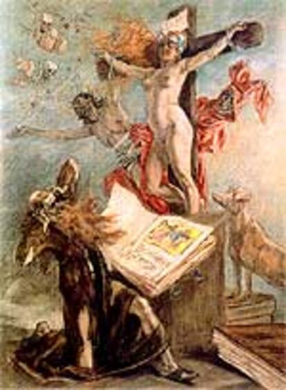 'La tentación de san Antonio' (1878), Félicien Rops.