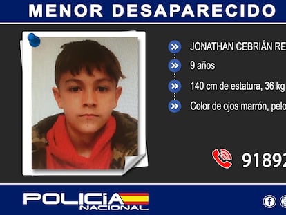 Uno de los menores desaparecidos de Aranjuez en la imagen que ha distribuido la Policía.