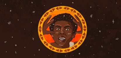 Gilberto Gil en una ilustración de  Raiana Britto