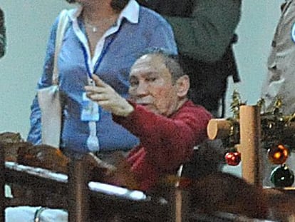 Noriega is taken to a Panamanian prison in December 2011.