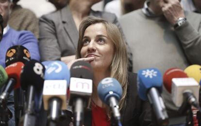 Tania Sánchez, hoy durante una rueda de prensa.