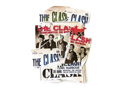 Póster de un concierto de The Clash en Madrid, cuyo promotor fue Gay Mercader.