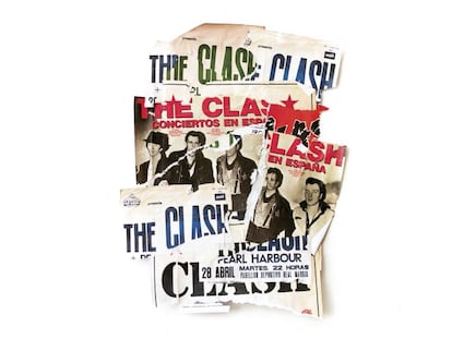 Póster de un concierto de The Clash en Madrid, cuyo promotor fue Gay Mercader.