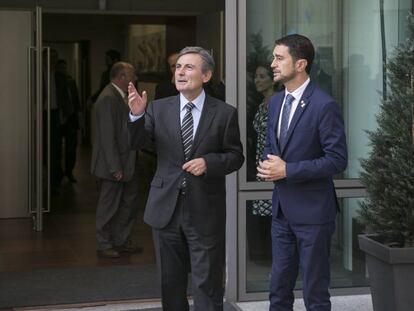 Reunió entre el Secretari d'Estat, Pedro Saura, i el conseller Damià Calvet el 15 d'octubre.