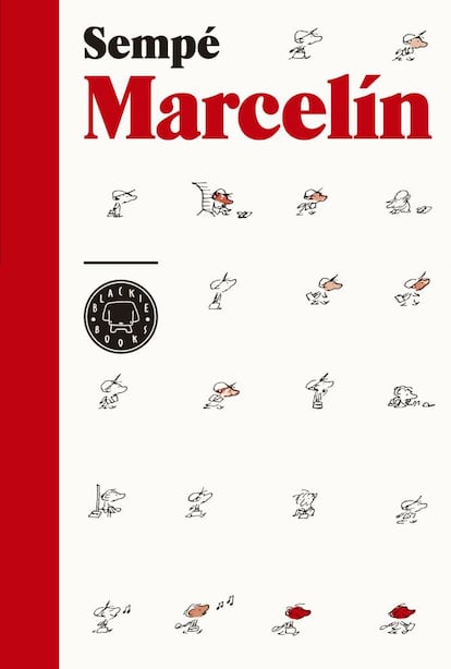 Jean-Jacques Sempé reflexionó en Babelia sobre la amistad como principal obsesión en su obra: “Es algo maravilloso, a la vez que extraordinariamente difícil”. Esto es especialmente evidente en Marcelín, su clásico de los años sesenta, que Blackie Books reedita ahora en España. Lo protagoniza un niño que se sonroja en las ocasiones menos insospechadas. Su vida cambia cuando se cruza con su alter ego, Renato, que no para de estornudar pese a no haber tenido un resfriado. Un libro poético y delicado que nada tiene que ver con las hilarantes desventuras del Pequeño Nicolás dibujadas por Sempé.