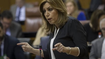 Susana D&iacute;az, hoy en el Parlamento.