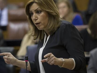 Susana D&iacute;az, hoy en el Parlamento.