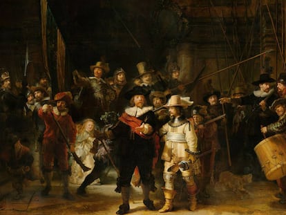 'La ronda de noche' (1642), de Rembrandt, conservada en el Rijksmuseum de Ámsterdam.