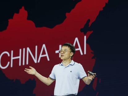 Lu Qi, presidente de Baidu, habla en la conferencia de desarrolladores de la compañía el pasado 5 de julio en Pekín.