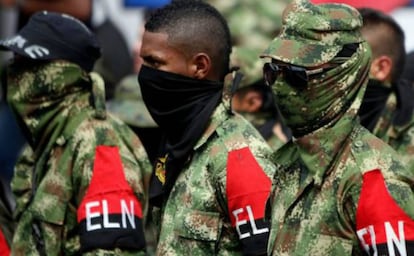 Membros da guerrilha do Exército de Libertação Nacional (ELN).