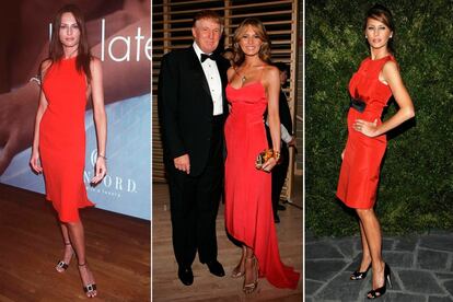 As sandálias de tiras viraram sinônimo de Melania, evoluindo depois para o formato peep-toe. A máxima é sempre com os dedos à mostra.