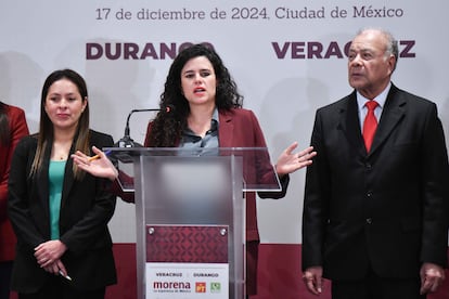 Luisa María Alcalde, en Ciudad de México, el 17 de diciembre de 2024.