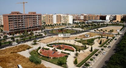 Una vista de los terrenos del PAI de Patraiz, en Valencia. 