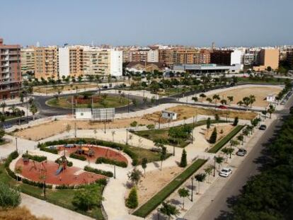 Una vista de los terrenos del PAI de Patraiz, en Valencia. 