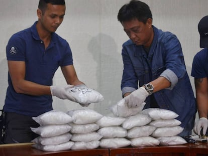 Crystal meth seized by Philippines police.