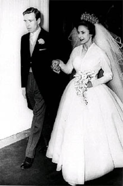 La princesa Margarita, el día de su boda con Anthony Armstrong-Jones en 1960.