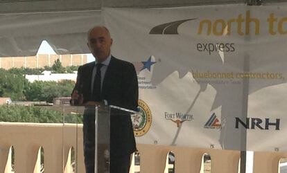 Rafael del Pino, presidente de Ferrovial, en la inauguración de la North Tarrant Express.