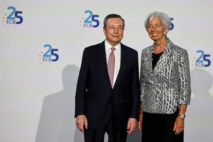 Christine Lagarde y Mario Draghi