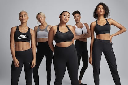 Modelos de distintas tallas en una reciente campaña de Nike.