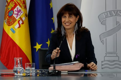 La ministra de Igualdad, Ana Redondo,  tras la reunión del Consejo de Ministros