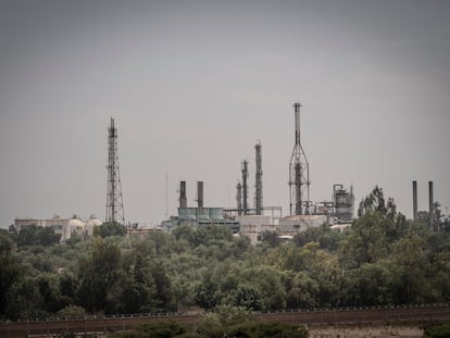 Vista de la Refinería de Petróleos Mexicanos (PEMEX), en Tula, Hidalgo, el 27 de mayo de 2022.