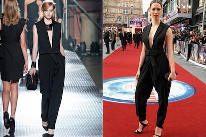 El mono puede ser una de las prendas más elegantes de tu armario si escoges el diseño adecuado. Rebecca Hall derrochó elegancia con este jumpsuit de Lanvin.