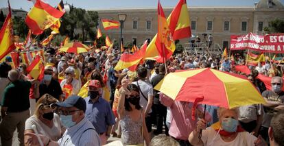 Manifestación en contra de los indultos del 'procés'.