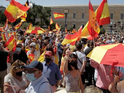 Manifestación en contra de los indultos del 'procés'.