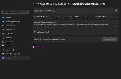 Actualizaciones opciones Windows 11