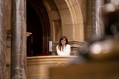 Laura Borràs, en la sesión plenaria en el Parlament de Catalunya.
Foto: Gianluca Battista