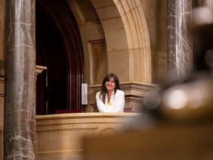 Laura Borràs, en la sesión plenaria en el Parlament de Catalunya.

Foto: Gianluca Battista