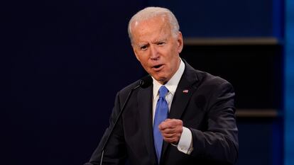 Joe Biden, candidato demócrata a la presidencia de EE UU, este jueves.