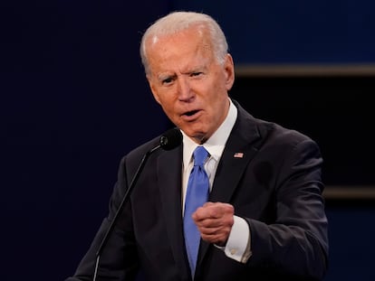 Joe Biden, candidato demócrata a la presidencia de EE UU, este jueves.