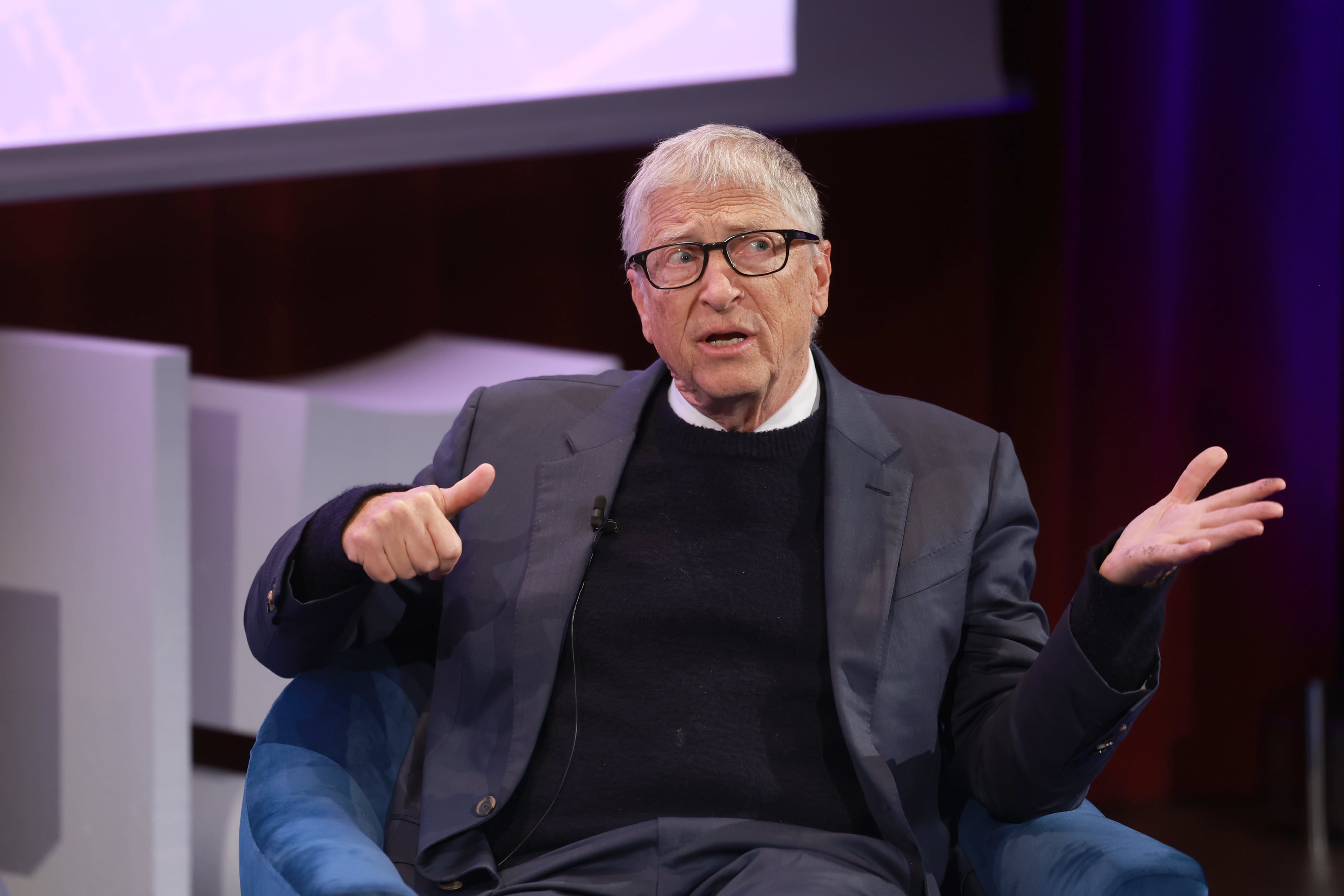 Bill Gates, durante su diálogo con EL PAÏS, el 19 de enero de 2026, en el Museo del Prado de Madrid.