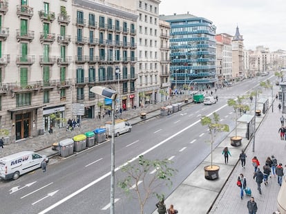 Imagen virtual de cómo quedará la Ronda Universitat de Barcelona tras la reforma.