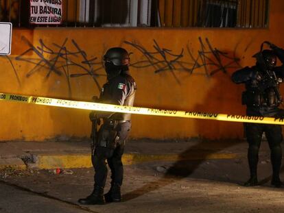 Policías en Tepic tras la muerte del líder de los Beltrán Leyva el viernes