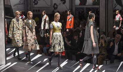 Desfile de la colección primavera/verano 2018 de Prada, el pasado septiembre en Milán.