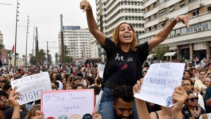 Protestas en Casablanca por la agresión sexual sufrida por una mujer en un autobús.