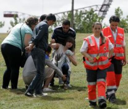 Im&aacute;genes de familiares de las v&iacute;ctimas del accidente ferroviario de Santiago de Compostela.