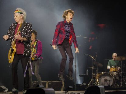 Los Rolling Stones durante su visita a la Ciudad de M&eacute;xico. 