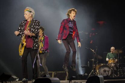 Los Rolling Stones durante su visita a la Ciudad de México.