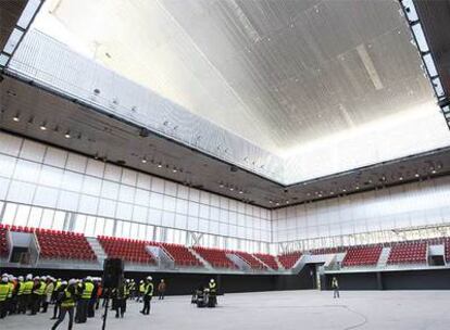 Interior del centro de tenis, y cuyas obras ha visitado Alberto Ruiz-Gallardón.