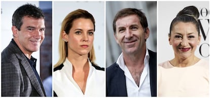 De izquierda a derecha: Antonio Banderas, Maggie Civantos, Antonio de la Torre y Mariola Fuentes.