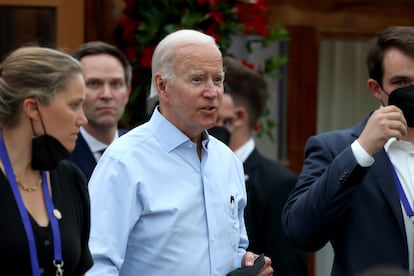 Joe Biden, el lunes en Elmau, Alemania, donde se celebraba la cumbre del G-7.