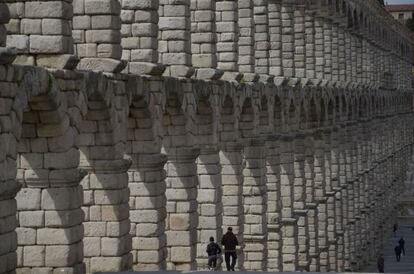 Los arcos del acueducto de Segovia.