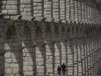 Los arcos del acueducto de Segovia.