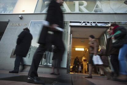 Una tienda de Zara situada en la calle Goya de Madrid